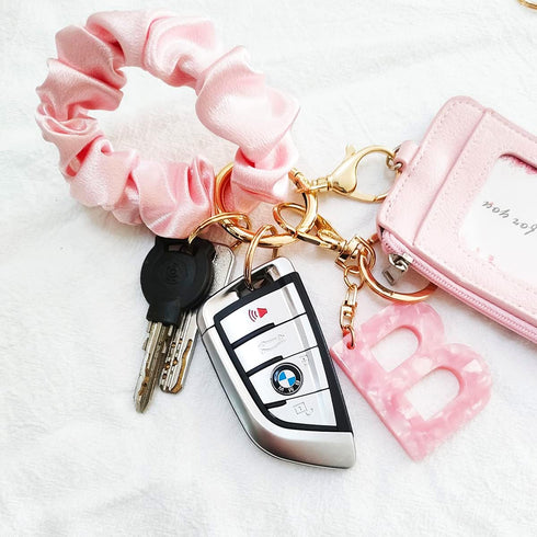 Wrist Strap Key Chain Elastic Scrunchie Bracelet Multifunctional Key Ring for Women...