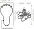 Set of 12 Octopus Shower Curtain Hooks Decorative Home Bathroom Squid Sea Creature Beast Stainless Steel Rustproof Brushed Nickel Rings with Octop...