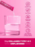 PINK Collagen Powder to Go | 20 Travel Packets | Unflavored Powder Type 1 & 3 | Gluten Free & Non-GMO Grass Fed Peptides...
