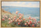 Flower Field Canvas Wall Art Spring Landscape Prints Wildflower Field Poster Vintage Flower Landscape Wall Art Spring Floral Artwork Pink Flower L...