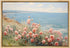 Flower Field Canvas Wall Art Spring Landscape Prints Wildflower Field Poster Vintage Flower Landscape Wall Art Spring Floral Artwork Pink Flower L...