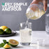 Homestia Plastic Cocktail Shaker w/Scale and Jigger Set, Strainer Top, Drink Mixer Bartender Kit, Clear Plastic Cocktail Shaker Bottle Wine Mixer ...