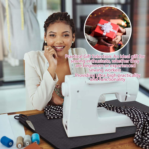 2 Pcs Sewing Machine Muffling Mat Pedal Mat Sewing Machine Mat Reduce Vibrations Noise No Slip Rubber Sewing Machine Accessories for Quilting Embr...