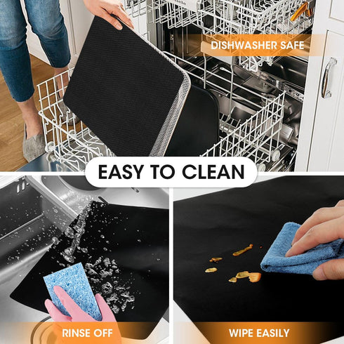 Aieve Air Fryer Liners for Ninja Foodi Air Fryer, 12"X12" Reusable Toaster Oven Liners for Bottom of Oven, Non-Stick Heat Resistant Oven Mat Compi...