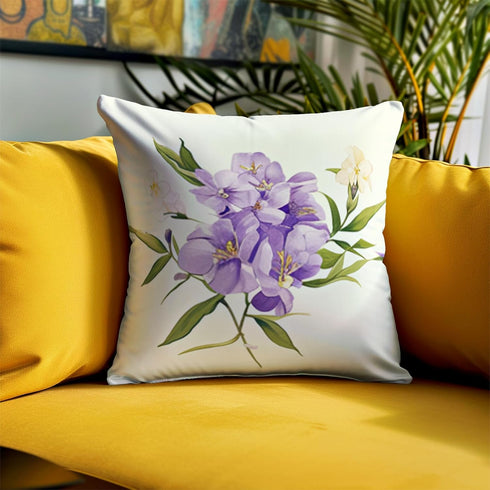 Spring Summer Pillow Covers 18x18 Inch Set of 4, Rhododendron Flower Plant Throw Pillows Case, Seasonal Floral Outdoor Decorative Square Linen Far...