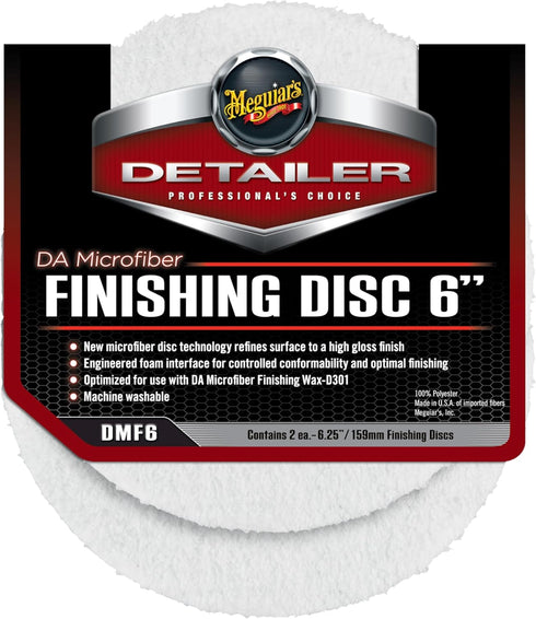 Meguiar's DMF6 DA 6" Microfiber Finishing Disc, 2 Pack...