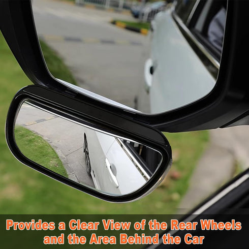 2Pcs Car Van Rectangular Blind Spot Mirror Towing Reversing Driving Stick On Adjustable Wide Angle Blind Spot Mirror for Car Van Towing Caravan...