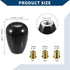 Shift Knob with 3 Adapter/Front Gear Shifter Knob for Automatic and Manual Vehicles/Durable Stick Shifter Lever Knob Resin 5.6cm / 1 Set Black...