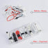 Acrylic Electronics Organizer-8 Sections Clear Cable Storage Bin Box,Cord Management Holder,Desk Storage Accessories with 20 PCS 6 Inch Reusable F...