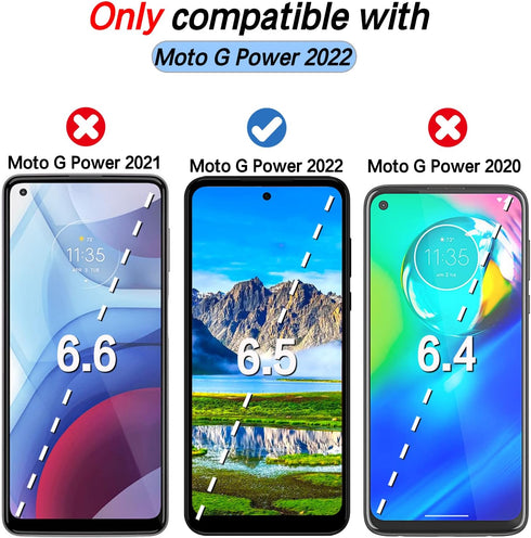 HPTech (2 Pack) Screen Protector Designed for Motorola Moto G Power 2022 Tempered Glass, 9H Hardness, Anti Scratch, Bubble Free, Easy to Install...
