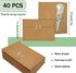 40 Pcs Kraft Paper Envelopes with String Tie Closure Project Pockets Document Organizer for Office Folder Booklet Bag, 4.53 x 6.7 inches (Brown)...