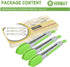 Mini Tongs with Silicone Tips 7 Inch Small Cooking Tongs, Set of 3 (Green)...