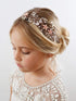 SWEETV Flower Girl Headband for Wedding, Baby's Breath Hair Piece, Rose Gold Headpiece for Birthday Party, Photography...