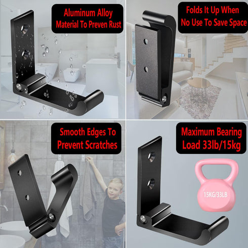 AFKSMILE 5Pcs Versatile Coats Hooks Set - Hooks for Towels, Bags, Hats, Headphones & More, Heavy Duty, Wall Mounted, Space-Saving Design for Home ...