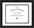 Golden State Art, 11x14 Diploma Frame for 8.5x11 Document & Certificates with Mat, Or 11x14 Without Mat, Real Glass, Double Mat (Black with White/...
