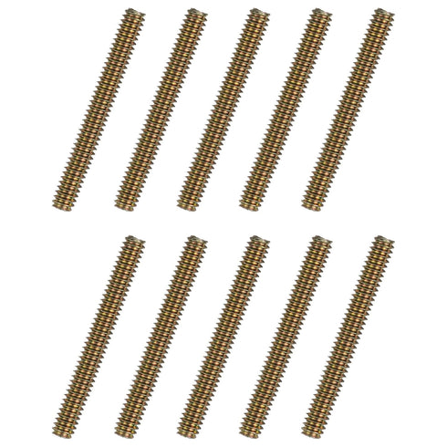 uxcell 10pcs Fully Threaded Rods 1/4x2-3/4" All Thread Studs Long Threaded Screw Carbon Steel for Furniture Garden Railing Mounting Assembly Faste...