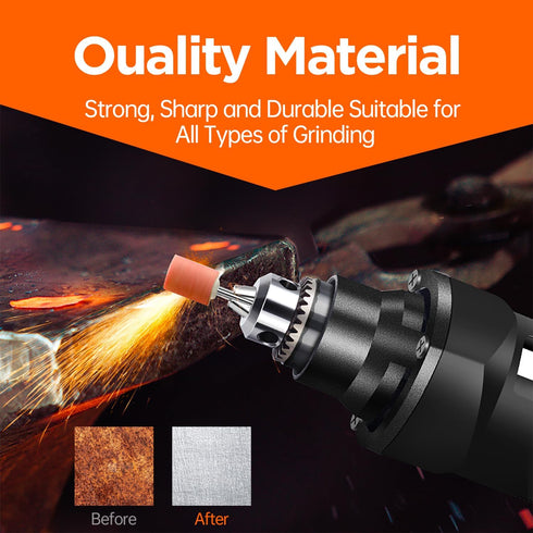 Sanding Bits for Dremel Rotary Tool, Grinding Stones Sanding Drill Bits with 1/8" Shank, Aluminum Oxide Sanding Accessories to Metal Rust Removal/...