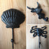 Wall Hooks Heavy Duty,Decorative Cast Iron Whale Tail Nautical Wall Coat Hook Utility Hanging Hook Clothes Store Display Hook...