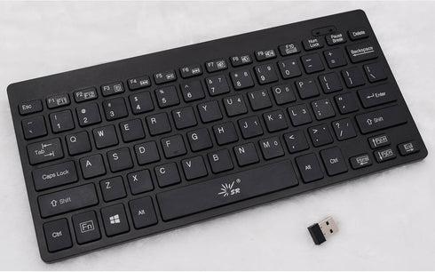SR Mini Keyboard 2.4G Wireless Thin Light 78 Keys USB Multimedia Small for Pc Computer Laptop (Black)...