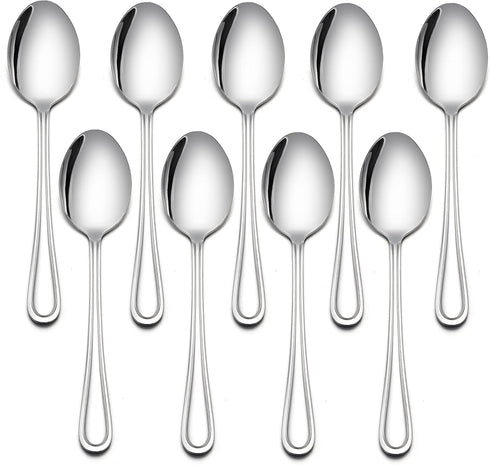 LIANYU 9-Piece Toddler Spoons, Kids Baby Spoons Self Feeding, Stainless Steel Children Silverware Set for 2-10 Year Old, Preschooler Cutlery Flatw...