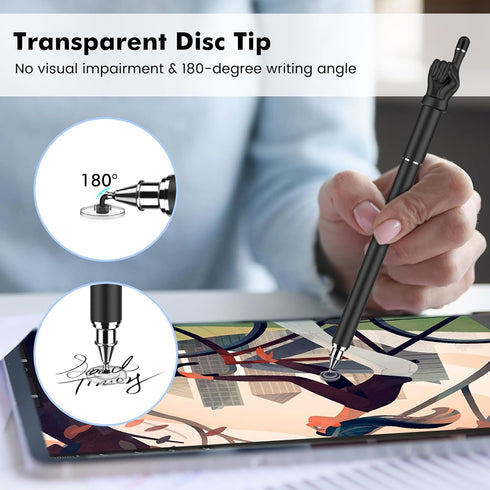 MEKO Fingertip Stylus Pens for Touch Screens, 2-in-1 High Sensitivity Universal Capacitive Stylus for iPhone/iPad/Android/Tablet/Samsung/Smartphon...