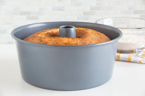 Fox Run Non-Stick Angel Food Cake Pan With Removable Bottom, 10 x 10 x 4.5 inches, Metallic...
