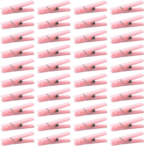 60PCS Baby Shower Clothespin Games Girl Plastic Mini Clothes Pins 1.4 inch for Party Decorations,DIY Crafts (Pink)...