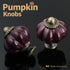 Deep Purple Ceramic Knobs 12 Pack - Pumpkin Cabinet Knobs Retro Dresser Knobs - Vintage Drawer Pulls with Screws for Closet Drawer Cupboard Cabine...