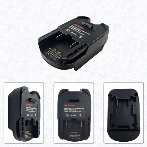 DM18AR Battery Adapter Convert for Milwaukee 18V M18 Batteries to for Ridgid AEG Cordless Tools, Also for Dewalt 20V Li-ion Max XR Battery to Ridg...