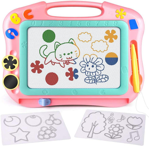 FLY2SKY Magnetic Drawing Board Kids Magnet Drawing Board Travel Size Toddler Toys Sketch Writing Colorful Erasable Sketching Pad Holiday Birthday ...