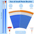 Small Paint Brushes Bulk, Anezus 100 Pcs Paint Brushes for Kids Acrylic Paint Brushes Set with Flat and Round Pointed Paint Brushes Craft Paint Br...