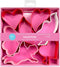 R&M Valentine Cookie Cutter Set, Includes 7 Shapes, Heart, Double Heart, Arrow, Dove, Lips, Cupid Cookie Cutter. Red, Pink, White Polyresin Coated...
