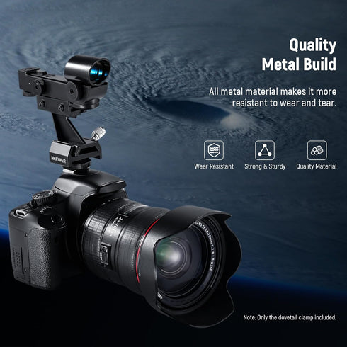 NEEWER Telescope Finderscope Mount Adapter All Metal with Cold Shoe & 1/4" Thread for Camera Hot Shoe Mount, Standard 1.3in/33mm Finder Scope Brac...