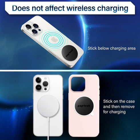 Metal Plate for Phone Magnet, 8 Pack Replacement Magnet Disc Magic Mount Plate with Adhesive Backing for Socket Grips & Magnetic Car Holder Cradle...