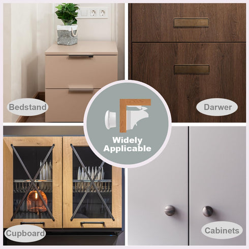 Magnetic Cabinet Locks Baby Proofing, Child Safety Magnet Drawer Lock (8 Locks + 2 Key), Safety First Adhesive Magnetic Locks for Cupboard and Pan...