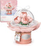 Flower Building Blocks Set with Dust-Proof Dome,Simulation Bouquet for Valentine's Day,Bonsai Building Bricks Toys,Home Decor (Pink)...