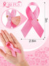 Pink Ribbon Pins - Breast Cancer Awareness Pins Fundraising Lapel Pins Buttons Caring for Charity Event Survivor Campaign Favors Supplies...