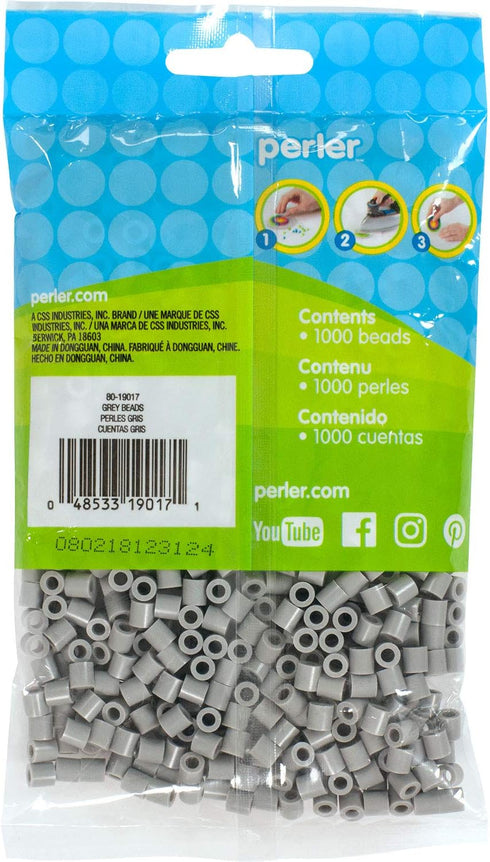 Perler 10985 Beads Fuse Beads for Crafts, 1000pcs, Gray...