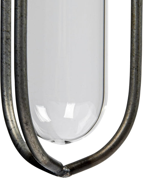Creative Co-Op Small Hanging Metal & Glass Test Tube Vase...