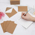 100 Pack 4 x 2.75" Mini Envelopes 120GSM Gift Card Kraft Envelopes Bulk Small Paper Gift Card Sleeves Greeting Card Business Card Brown Tiny Envel...