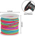Bracelet String Elastic Cord - 2 Rolls 1MM Stretchy String for Bracelet Making, Rainbow Elastic Bracelets String Thread for Clay Beads, Bracelets,...