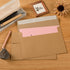50 Pack 5 x 7 Envelopes Brown Self Seal for Wedding, Party Invitations, Greeting Cards, Announcements, Photos, 5.24 x 7.21 Inches (Brown)...