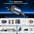 Paiholy 4 in 1 Retractable Car Charger,120W Super Fast Car Charger, Dual Type-C Retractable Cables and 2 USB Ports Car Charger Compatible with Sam...
