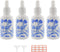 4 PCS 1 2/3oz (50ml) Blue and White Porcelain Ceramic Dropper Bottles Perfume Aromatherapy Cosmetic Container Essential Oils Sample Empty Dropper ...