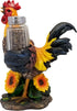 DWK 8-inch Spice to Crow About Country Rooster Salt and Pepper Shaker Figurine Display Holder Kitchen and Dining 3-Piece Set...