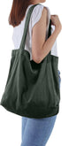 ALUWU Corduroy Tote Bag for Women Canvas Shoulder Handbags Cute Large Purse...