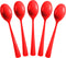 Disposable Red Plastic Spoons 50 Pcs - Heavy Duty Red Plastic Disposable Cutlery - Red Disposable Flatware, Red Plastic Silverware, Plastic Spoons...
