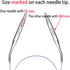 Circular Knitting Needles Set Round Needle Metal Magic Loop 40 Inch Size 15 11 9 7 4 1.5...