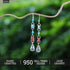 NOVICA Artisan Handcrafted Jade Silver Dangle | Turquoise Dangle | Beaded | Fine Sterling Silver | Multi Gem Earrings For Women...