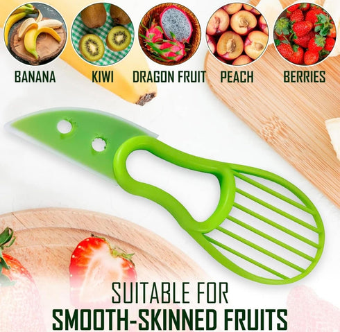 Avocado Peeler 3 in 1 Tool - Hassle-free Avocado Slicer, Pitter & Scooper - Kitchen Gadget for Hass Avocados - Easy to Use, Plastic Avocado Knife,...